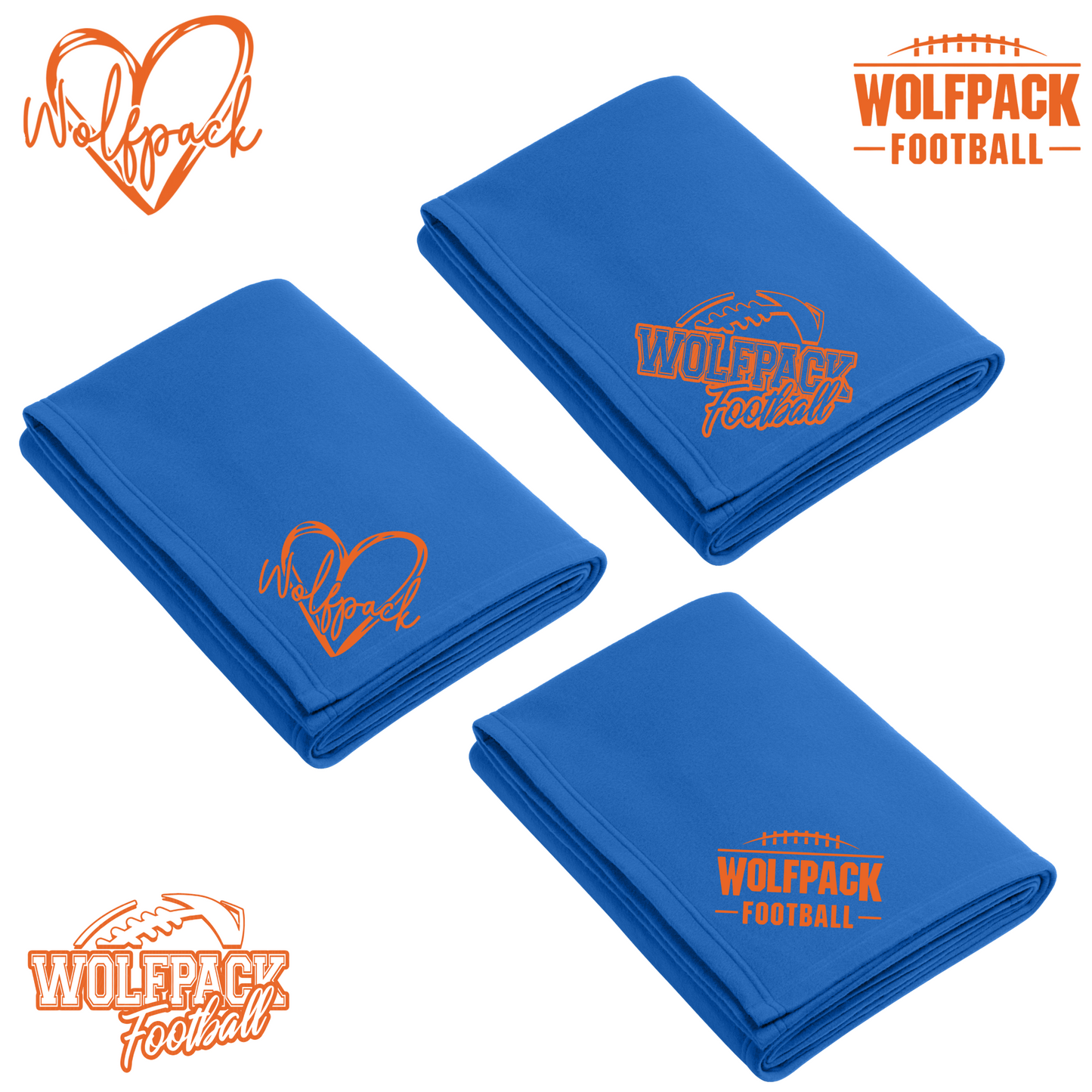 Premium Cotton-Poly Fleece Blanket with Custom Embroidery - Perfect for Sports Parents & Corporate Gifts