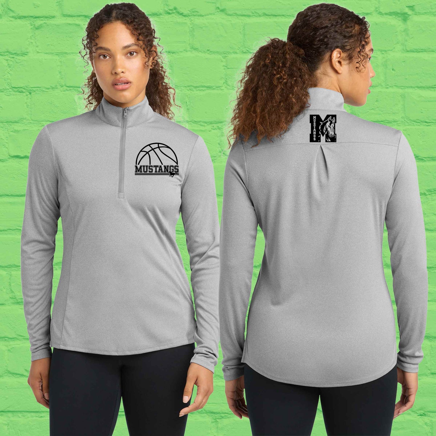 Women's Performance 1/2 Zip Pullover - Moisture Wicking Athletic Top