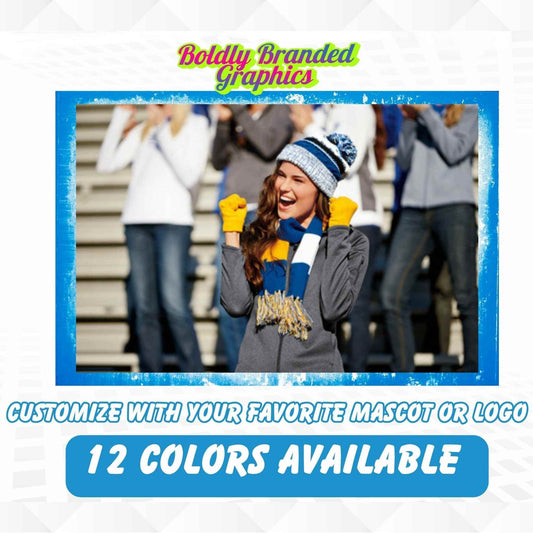 Custom Fringed Team Scarf - 61" x 8" Sports Scarf with Logo Embroidery