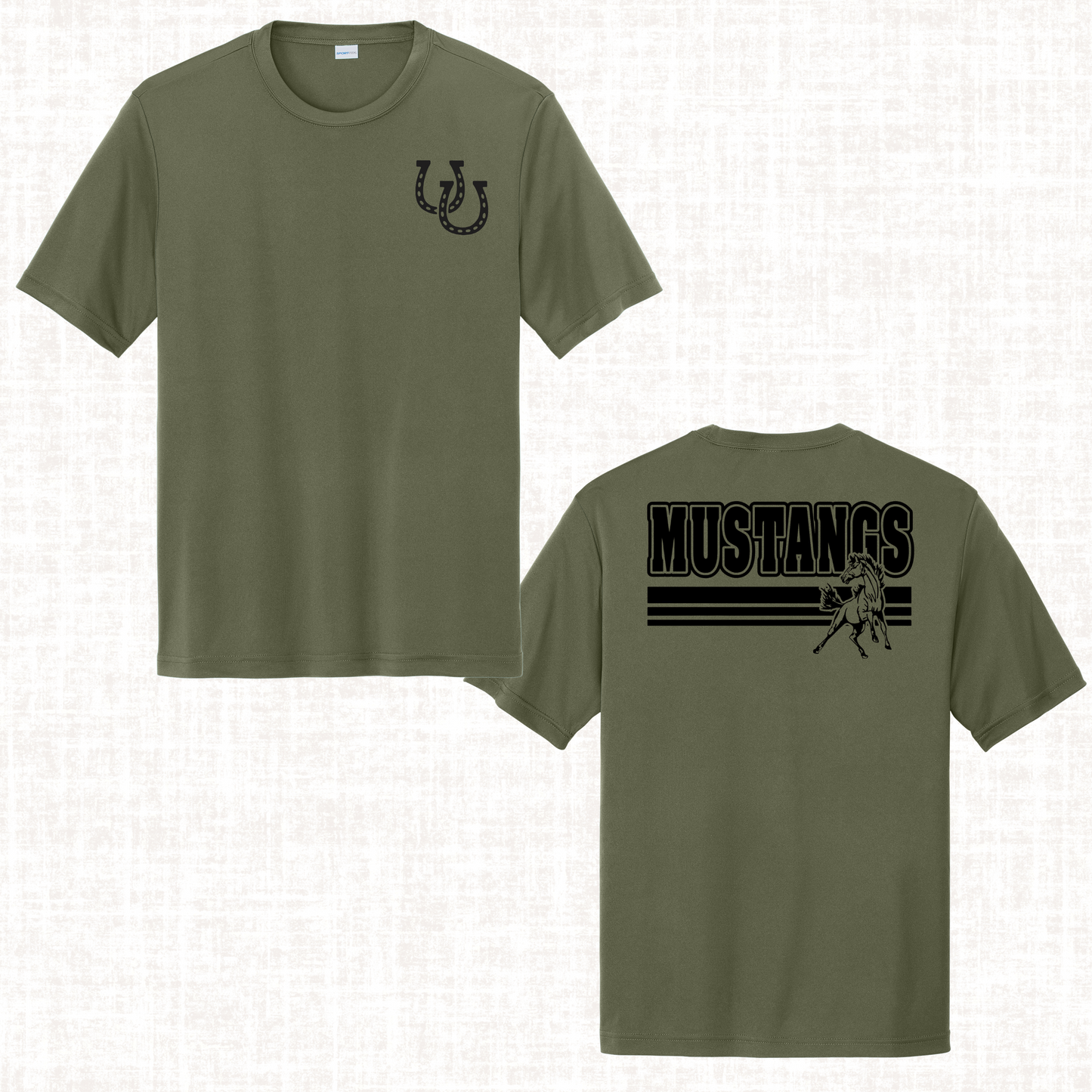 Mustangs Horseshoe Competitor Tee