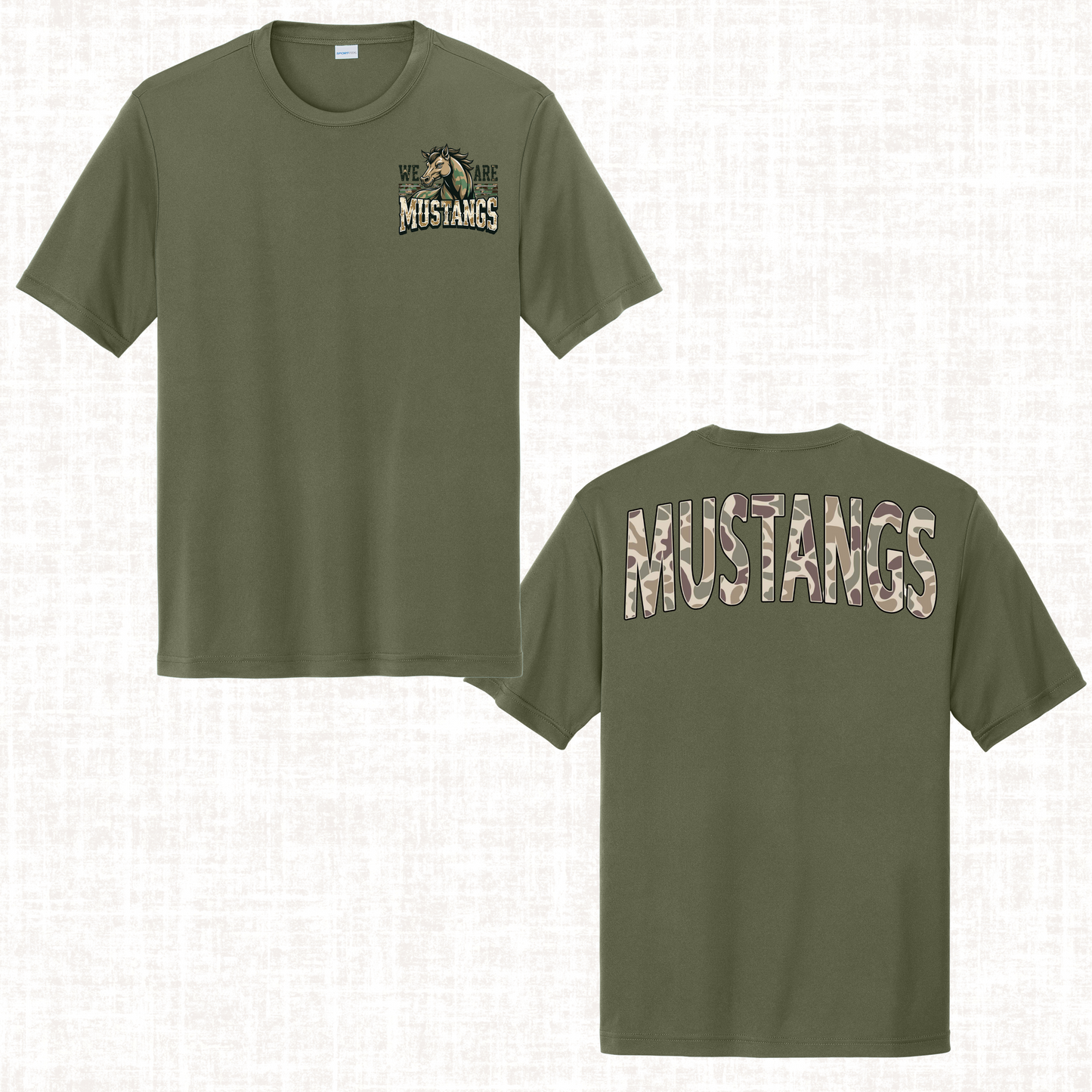 Mustangs Camo Competitor Tee