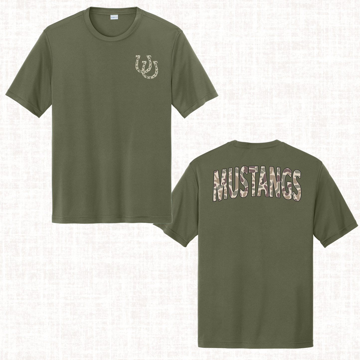 Mustangs Old Camo Competitor Tee