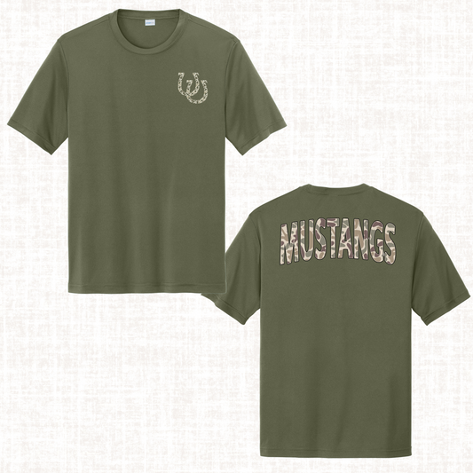 Mustangs Old Camo Competitor Tee